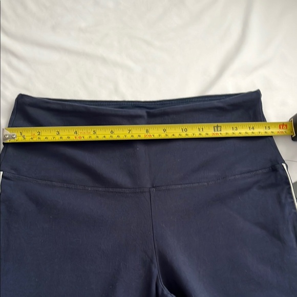 Navy Blue Leggings with White Stripe - Picture 4 of 9